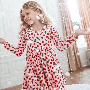 Hanna Andersson Christmas Snow berries Dress 18-24 months